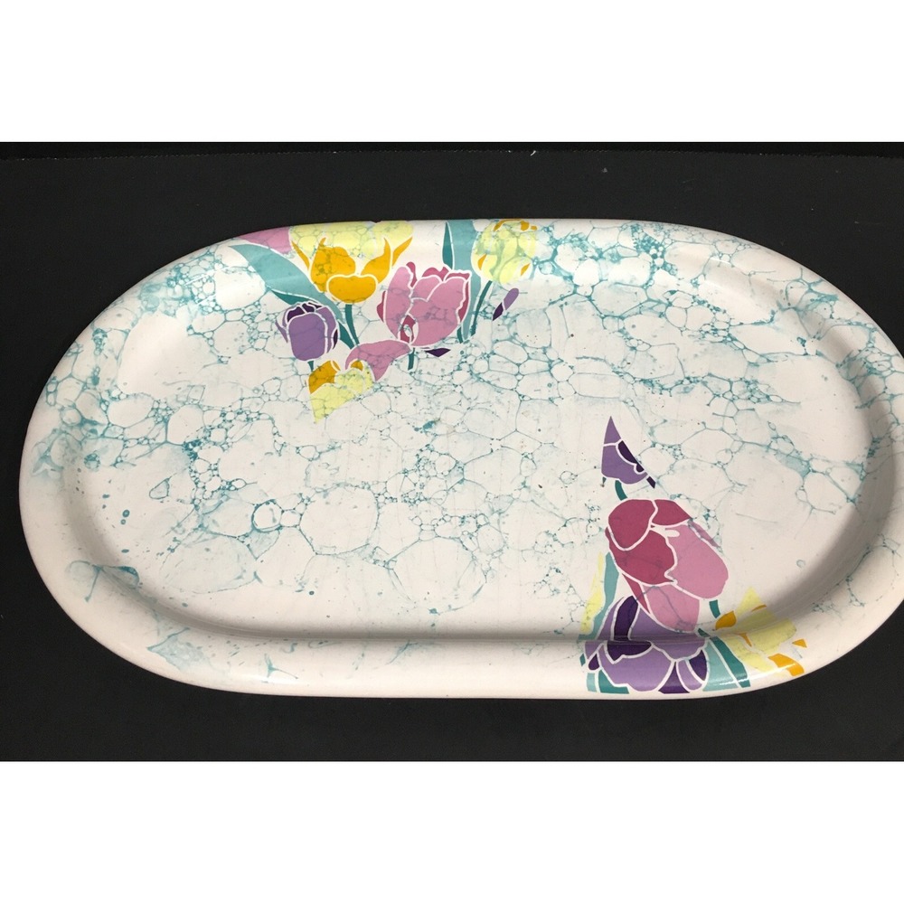 WAECHTERSBACH West Germany Tulips Flowers Colored Platter